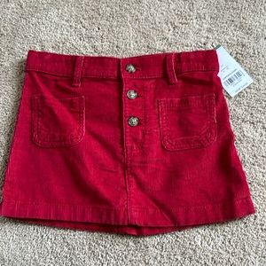Brand new with tags girls red corduroy skirt